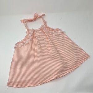 Tommy Bahamas Peach & White Stripe Halter Top sz 5